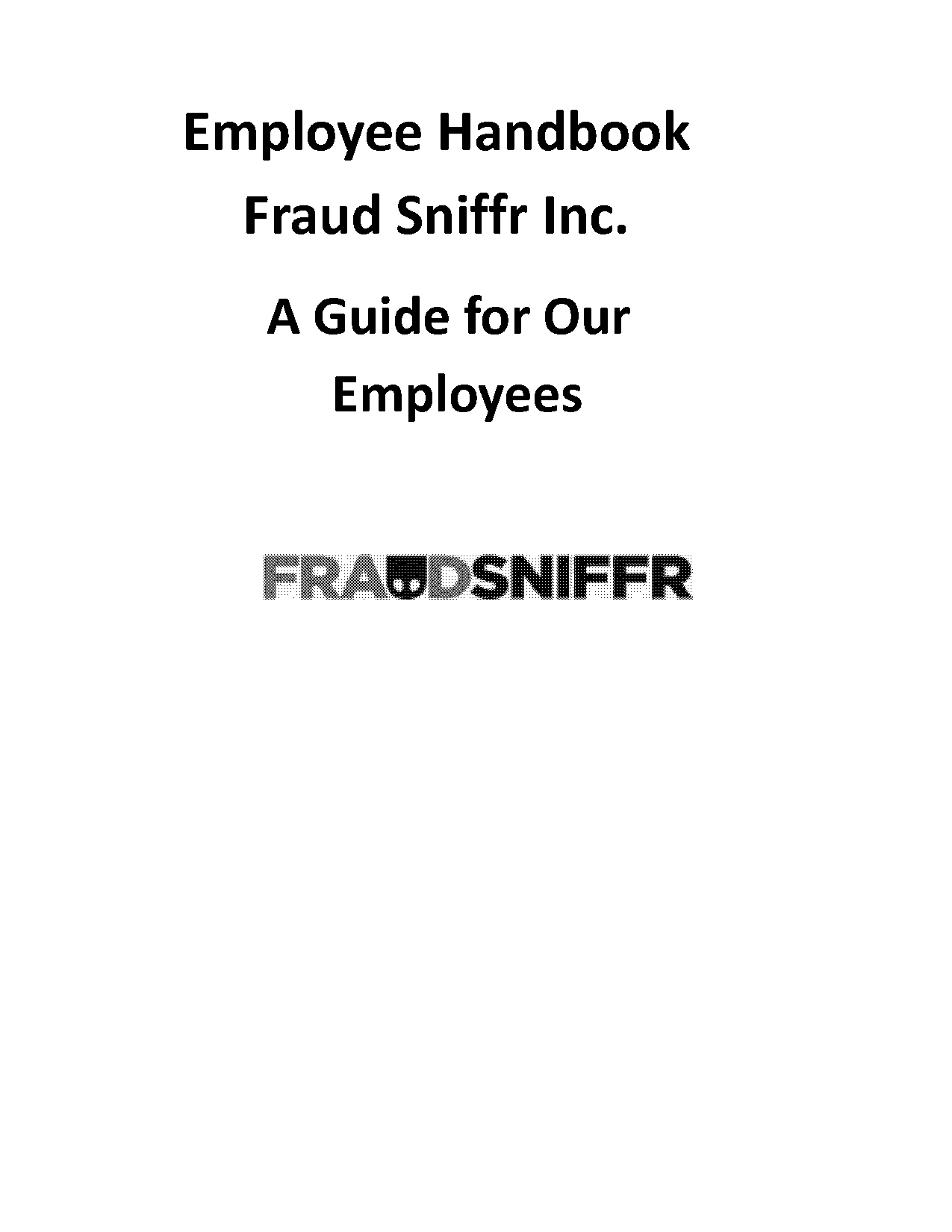 fraud acknowledgement letter for employee handbook